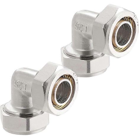 3/4"-Winkel-Druckluftschlauchverschraubungen (2 Stück), vernickeltes Messing, 200 PSI, für Werkstatt/Garage (Druckluft) (1/5)