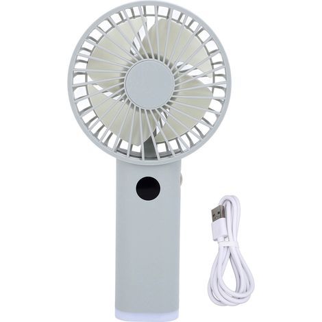 Rechargeable USB Portable Fan with 100 Speeds, Night Light and Digital Display – Model DQ233 Ice Green (1/5)