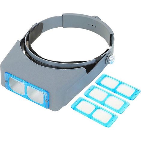 Loupe frontale avec écouteurs optiques, loupe pour la réparation de téléphones portables et la lecture, grossissement 1,5x et 2x. (1/5)