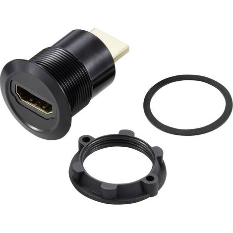 TRU COMPONENTS TC-11980460 Presa adattatore per pannello HDMI Presa HDMI Spina HDMI Nero Numero Poli (num): 1 Contenuto (1/2)