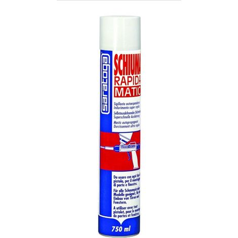 SCHIUMA RAPIDA POLIURETANICA AUTOESPANDENTE MATIC PER PISTOLA 750ml SARATOGA (1/4)