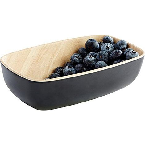 APS PS 84556 GN 1/9 Bol FRIDA, 17,6 x 10,8 cm, hauteur 5,5 cm, mélamine, noir/aspect bois (1/5)