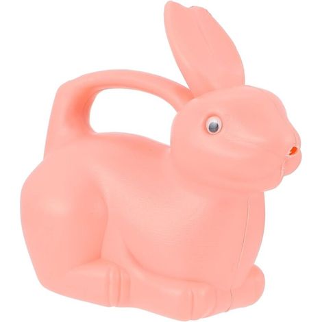 Arrosoir d'extérieur pour enfants en plastique, 1200 ml, motif animal de dessin animé, lapin rose, jouet de plage et de jardin (1/4)