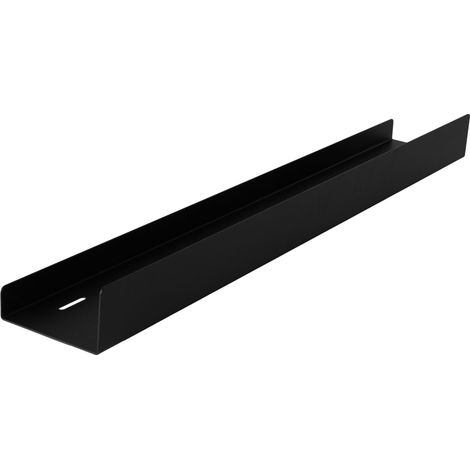 REA – Niche de salle de bain 60cm en acier inoxydable noir mat – Montage vissé – Hauteur 50mm – Largeur 90mm – Finition mate