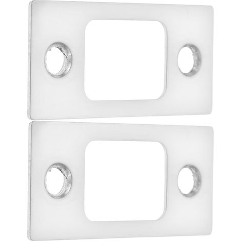 2 Pièces Plaque de Gâche en Acier Inoxydable Argenté, Résistante la Rouille L'usure, pour Renforcement de Porte de Garage et Serrure de Porte D'entrée (1/5)