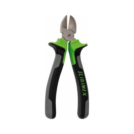 Ribimex – Pince coupante diagonale 160 mm – Acier forgé chromé vanadium – Poignées bi-matière SoftTouch – Coupe nette sans éclat