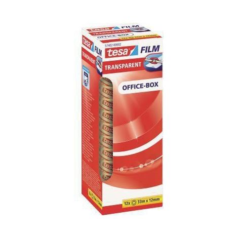 tesafilm tesa 57402-00002-01 transparent (L x l) 33 m x 12 mm acrylate 12 pc(s)