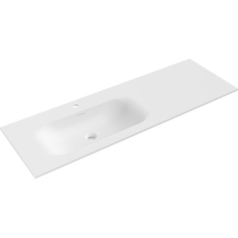 Mexen Vela lavabo empotrado en encimera izquierdo 141 x 46,5 cm, blanco mate - 25231401L (1/3)