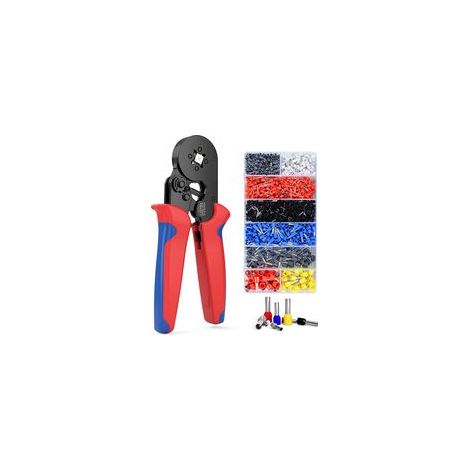 Crimpzangen-Set – 1200-teiliges Crimpzangen-Set für Kabel von 0,25 bis 10 mm² (AWG 23–7), Crimpzange, HSC8 6-4-Crezuo