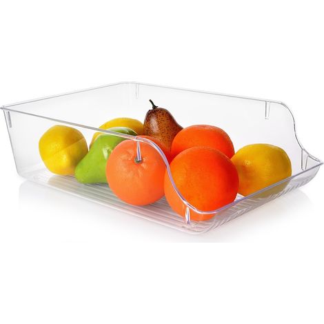 Organizer per frigorifero, contenitore per alimenti da cucina, 35x22,5x10 cm (1/4)