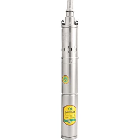 HAUTOUR Pompe Immergée pour Puits 2 m³/h 65 m Pompe à Eau pour Puits Profond en Acier Inox, Pompe à Eau Électrique 370 W, Pompe de Puits Submersible Automatique Usage Domestique Agricole Industriel (1/5)