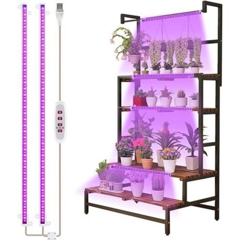 Luminaire de croissance à 144 LED pleine spectre, lampe dimmable pour plantes d'intérieur (1/2)