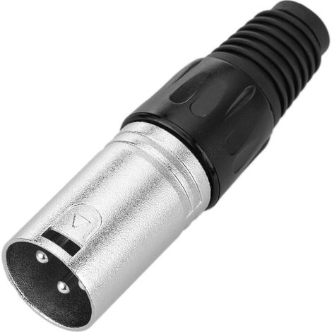 Connecteur XLR3 3 broches mâle métallique argent (1/5)