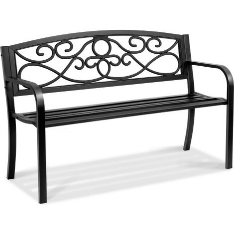 Banc de Jardin 127 cm - Banquette d'Extérieur en Métal (1/5)