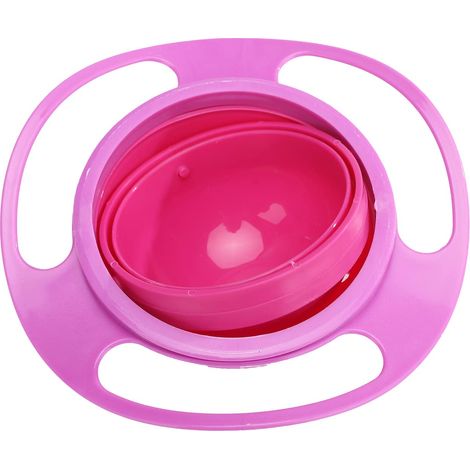 Bol Gyoscopique à 360 ° pou Tout-Petits, Bols Anti-éclaboussues pou Les Tout-Petits, Bol D'équilibe otatif à 360 Degés, Bol Gyoscopique Magique à 360 Degés otatif(ouge) (1/5)