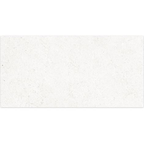 Carrelage effet Béton Blanc 100x50x2 cm Arvelis - Sol extérieur (vendu par carton de 0,5 m²) - RO'MA CARRELAGE (1/2)