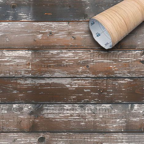 Rotolo 45cm x 2mt di pellicola adesiva effetto Legno rustico 3d HD per mura e mobili