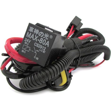 Cablaggio Rele Relay 24V 80A Stabilizzatore Corrente Per Lampada Xenon H7 H1 H3 H4 Mono Xenon Del Camion (1/3)