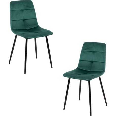 Packs Sillas Comedor - Pack 2 Sillas Daris Terciopelo - Verde (1/5)
