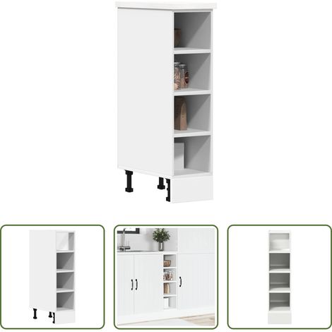 Armoire de cuisine - Meuble bas "Riga" Blanc 20 x 44,5 x 81,5 cm Bois d'ingénierie (1/5)