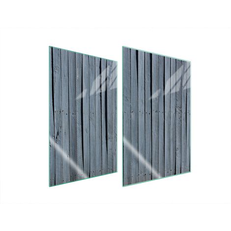 Plaque de protection en verre pour cuisine 2x35x52 bois (1/5)