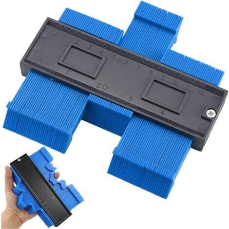 Blue Contour Gauge Contour Copier, Profile Duplicator, Profile Duplicating Gauge, Contour Gauge Ruler, Lockable Contour Gauge, for DIY, Carpentry (1/5)