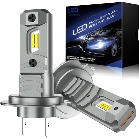 OVVOFPP H7 LED Bulb, 100W 30000LM 6500K Cool White, Car and Motorcycle Headlight Bulbs, H7 LED 1:1 Mini Size, Halogen Replacement, Plug and Play (1/5)