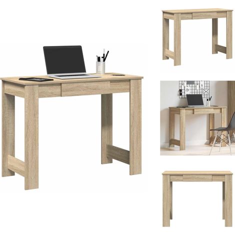 Bureau chêne sonoma 100x45x75 cm bois d'ingénierie - Bureau - Bureaux - Bureau D'ordinateur - Bureau D'étude (1/5)
