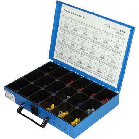 Coffret d'assortiment connecteurs câbles 360 connecteurs 18 types