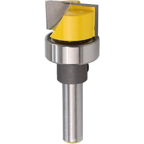 8 mm Tige Fraise à Surfacer Fraise à Raboter avec Roulement à Billes Fraise à Affleurer Fraise a Copier Carbure de Tungstène Fraise Defonceuse a Bois Routeur Bits Fraise de Nettoyage du Fond (1/5)