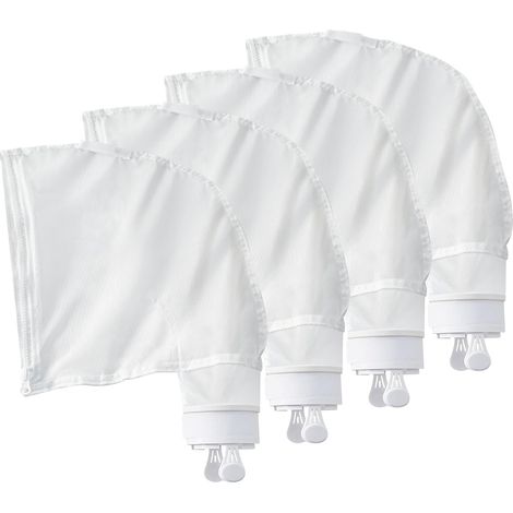 4er-Pack Nylon-Netz-Pool-Reinigungsbeutel für Pool-Staubsauger, Allzweckbeutel mit Reißverschluss, Pool- und Spa-Teil, kompatibel mit Polaris 280, 480, Filterbeutel (1/5)