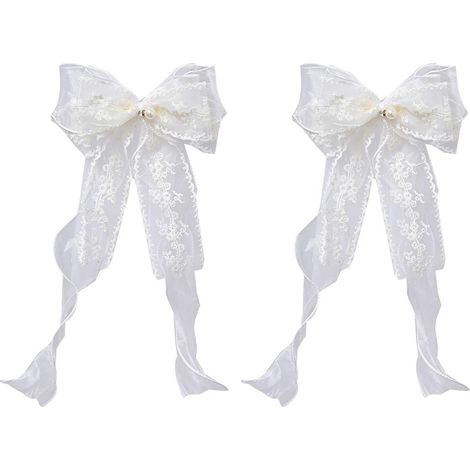 paire d'embrasses de rideaux papillon avec perles Mistys Rose, en polyester et perles de plastique, compatibles avec les rideaux beiges. (1/5)