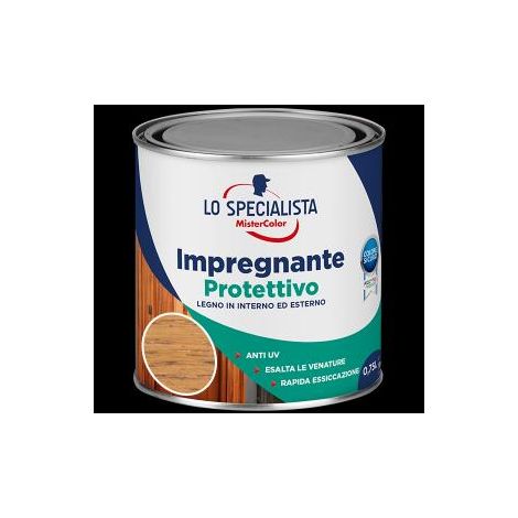 Lo specialista impregnante all'acqua 0,75 l castagno chiaro (1/2)