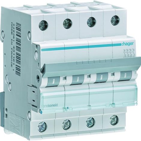 Hager LS-Schalter 4 polig 6kA C-25A 4M MCN425 (1/5)