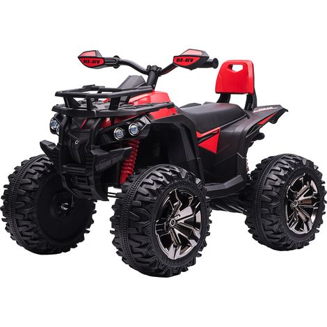 Quad électrique enfant 3-8 km/h phares LED lecteur musique USB autonomie 45 min 3-5 ans