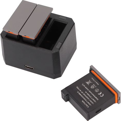 Kit chargeur de batterie pour caméra d'action DJI OSMO : 3 batteries 1300 mAh et chargeur 3 canaux avec indicateur LED (1/5)