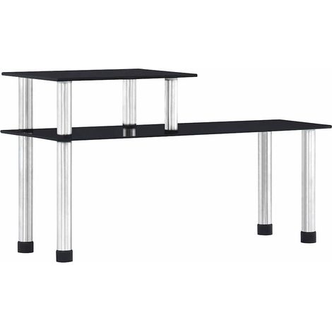 vidaXL Estantería de cocina vidrio templado negro 45x16x26 cm (1/4)