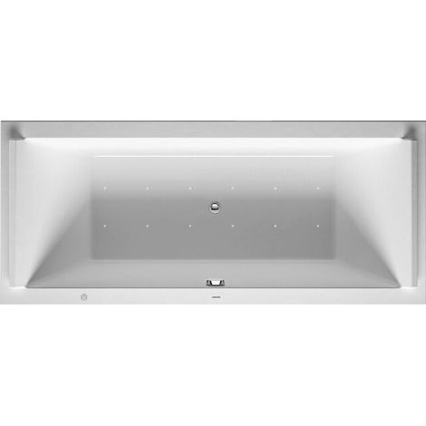 Baignoire Bain à remous rectangulaire STARCK 174 l 180x80 blanc, 2 dossiers Air-Syst