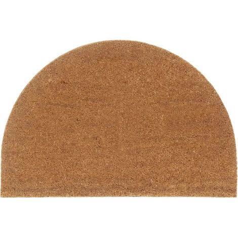 Tapis de porte demi-rond 60 x 90 cm antidérapant durable extérieur intérieur en fibre de coco naturel (1/5)