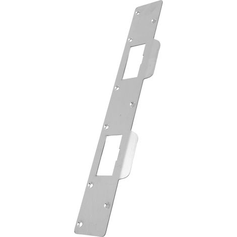 Plaque de gâche de porte à Double trous, en acier renforcé, solide, facile à installer, tige de sécurité pour Distance centrale des trous de 4 à 1/2 pouces. (1/5)
