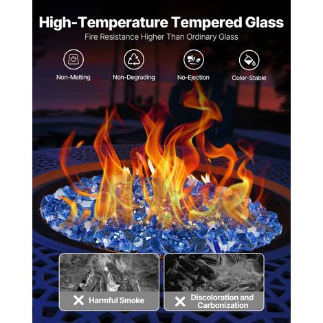 Verre de Feu pour Braséro - 4 - 5 kg Pierres en Verre pour Foyer (1/5)