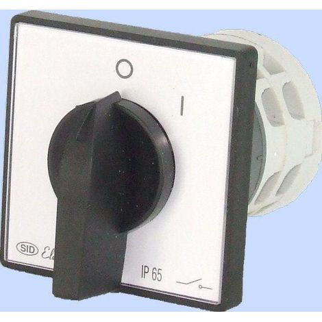 elektromet Interruptor rotativo 0-1 negro diseño funcional