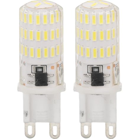 Ortviai Ampoules LED G9 Dimmables 3 W 270 lm AC 220 V – 2 pièces, protection multiple, pour lampe de table/mur/plafond (1/5)