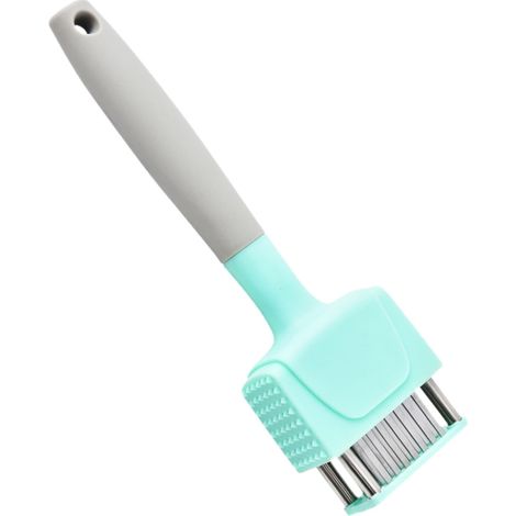 Attendrisseur de viande en acier inoxydable, Attendrisseur à viande en acier inoxydable, maillet à viande pour steaks, bleu (1/5)