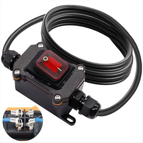 Interrupteur marche/arrêt étanche à quatre broches et deux positions, 12 V CC, 20 A, avec câble extérieur de calibre 14 AWG. (1/5)