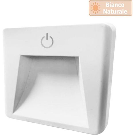 TrAdE Shop Traesio - Luce Notturna A Led 0.5w Con Accensione Touch Lampada Con Spina Punto Luce Xgcmd-004 - -Bianco Naturale      - (1/5)