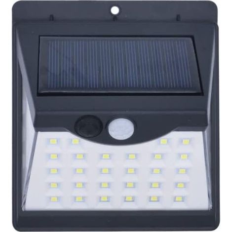Aplique solar de pared para exteriores con sensor de movimiento - Panel solar recargable con 3 modos - Ángulo de haz de 270° y 8 horas de autonomía - Foco resistente al agua IP65 (1/5)