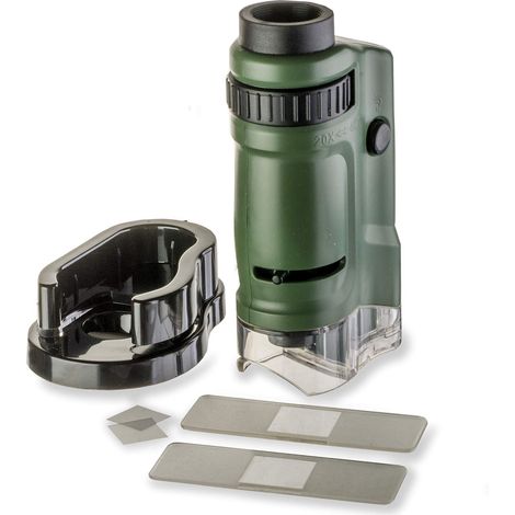 Carson MicroBrite Microscopio Portatile per Bambini Microscopio Tascabile Educativo per Esperimenti di Scienza, Luce a LED a Batteria, Ideale per Laboratorio Analisi (MM-24) (1/5)