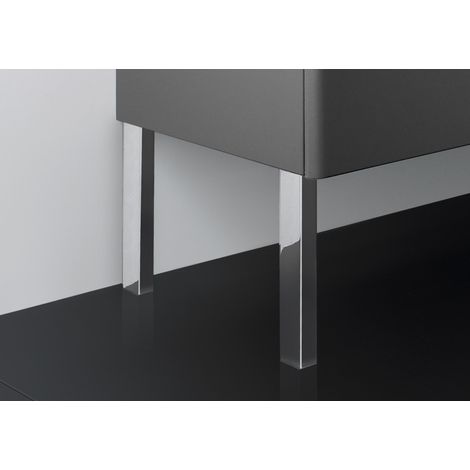 Roca – Ensemble de 2 pieds pour meubles de salle de bains – Finition chromée – Dimensions 220 x 50 x 220 mm – Compatible avec THE GAP ORIGINAL