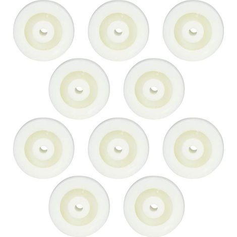 Lot 10 roues nylon – 2 pouces – poulie ronde – charge 20 kg – petit rouleau – porte coulissante – roulette (1/4)